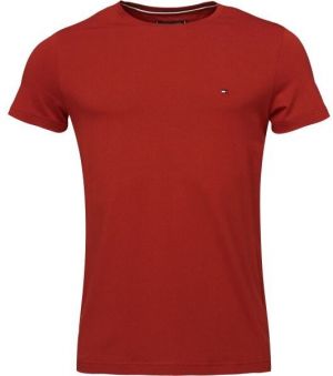 Tommy Hilfiger STRETCH SLIM FIT Pánske tričko, červená, veľkosť