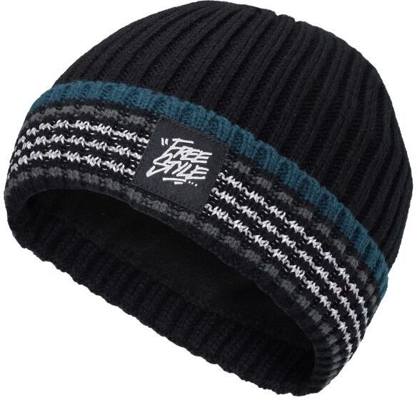 Lewro DARIEN Chlapčenská pletená čiapka, čierna, veľkosť 8-11Y