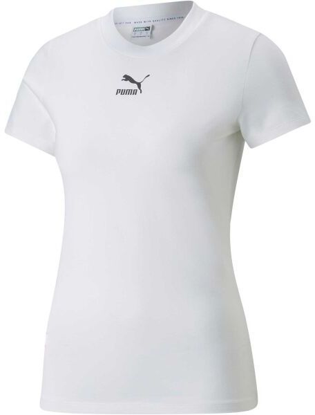 Puma CLASSICS SLIM TEE Dámske tričko, biela, veľkosť