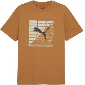 Puma GRAPHICS WORDING TEE Pánske tričko, hnedá, veľkosť