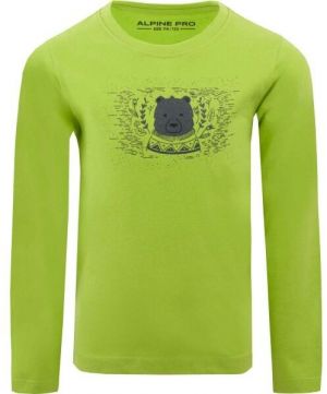 ALPINE PRO VELDO Chlapčenské tričko, zelená, veľkosť 104-110