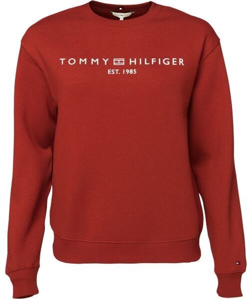 Tommy Hilfiger MDRN REG CORP LOGO C-NK SWTSHRT Dámska mikina, červená, veľkosť