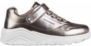 Skechers UNO LITE Dievčenská voľnočasová obuv, strieborná, veľkosť
