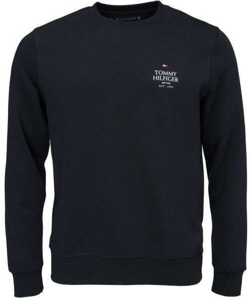 Tommy Hilfiger STACK SWEATSHIRT Pánska mikina, čierna, veľkosť