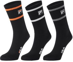 Fila MAN NORMAL SOCKS LIFESTYLE 3 PAIRS PACK Pánske ponožky, čierna, veľkosť