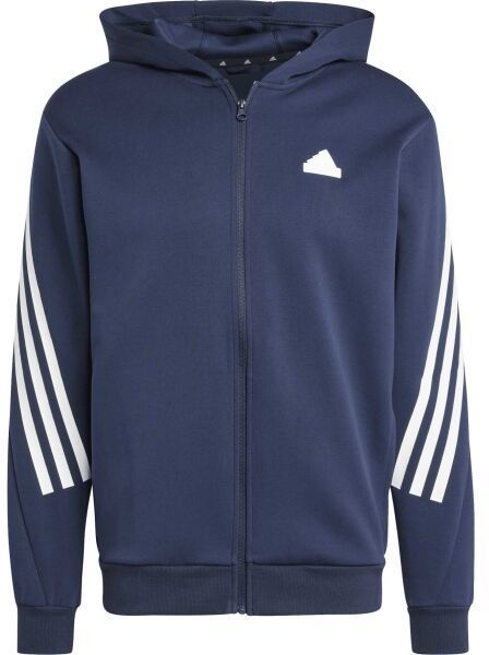 adidas FUTURE ICONS 3-STRIPES FULL ZIP HOODIE Pánska mikina, tmavo modrá, veľkosť
