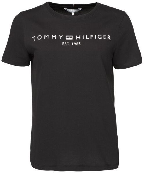 Tommy Hilfiger LOGO CREW NECK Dámske tričko, čierna, veľkosť