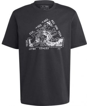 adidas CITY ESCAPE LANDSCAPE GRAPHIC TEE Pánske tričko, čierna, veľkosť