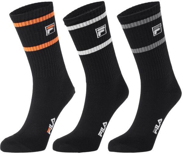 Fila MAN NORMAL SOCKS LIFESTYLE 3 PAIRS PACK Pánske ponožky, čierna, veľkosť