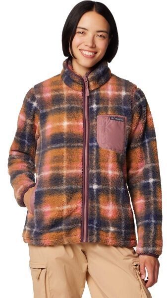 Columbia WEST BEND PRINT FULL ZIP II Dámska mikina, oranžová, veľkosť