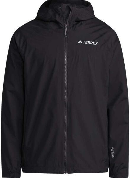 adidas TERREX MULTY 2L RAIN JACKET Pánska outdoorová bunda, čierna, veľkosť