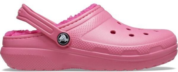 Crocs CLASSIC LINED CLOG K Dievčenská nazúvacia obuv, ružová, veľkosť 29/30