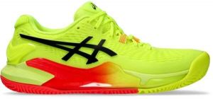 ASICS GEL-RESOLUTION 9 CLAY PARIS W Dámska tenisová obuv, reflexný neón, veľkosť 39.5