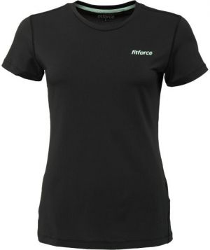 Fitforce KAISA Dámske fitness tričko, čierna, veľkosť