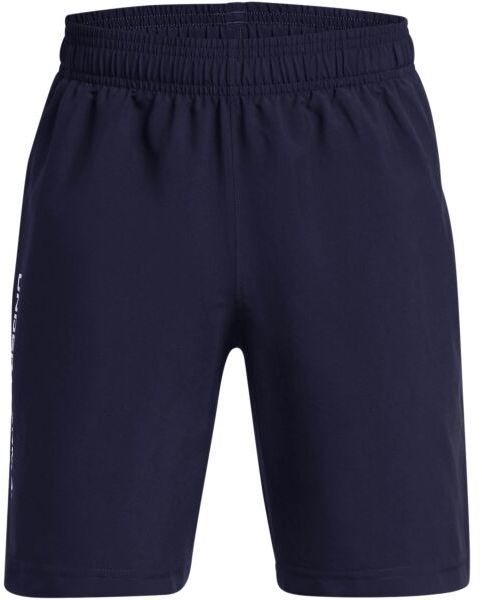 Under Armour WOVEN WORDMARK Chlapčenské kraťasy, tmavo modrá, veľkosť