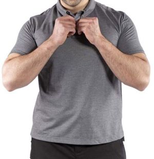 VAVWEAR TLAC01 Pánske tričko polo, tmavo sivá, veľkosť XXXL