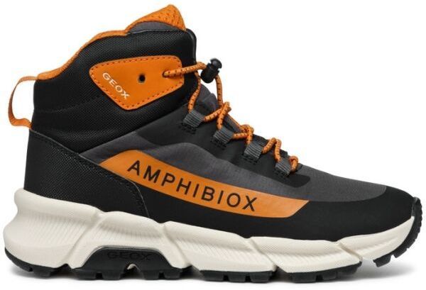 Geox J FLEXYPER PLUS B ABX A Chlapčenská členková obuv, čierna, veľkosť