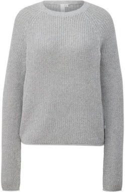 s.Oliver QS KNITTED PULLOVER NOOS Dámsky sveter, sivá, veľkosť