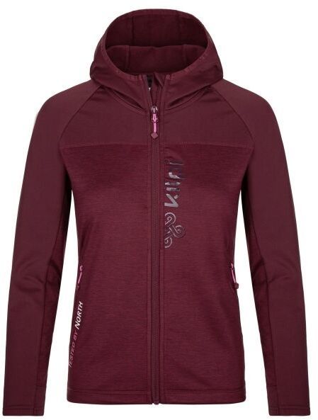 KILPI LAYANA Dámska mikina, vínová, veľkosť