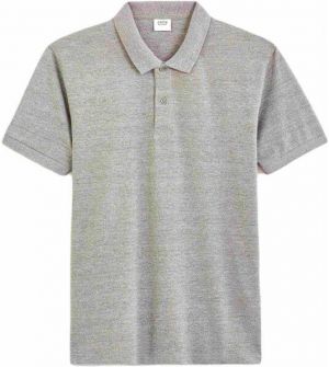 CELIO TEONE Pánske tričko polo, sivá, veľkosť
