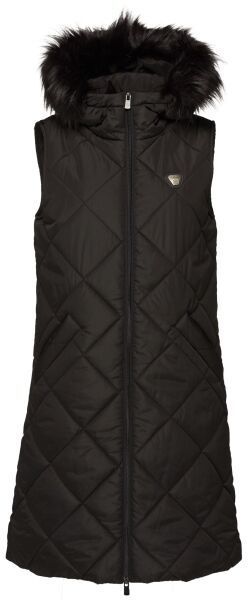 Willard DAGNA Dámska dlhá prešívaná vesta, čierna, veľkosť