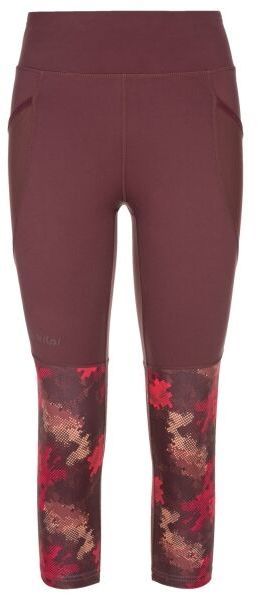 KILPI SOLAS Dámske 3/4  legíny, červená, veľkosť