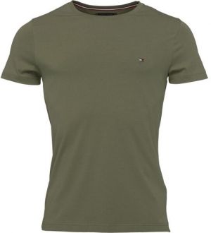 Tommy Hilfiger STRETCH SLIM FIT Pánske tričko, khaki, veľkosť
