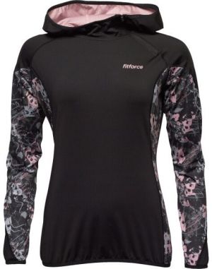 Fitforce NORNA Dámska fitness mikina, čierna, veľkosť
