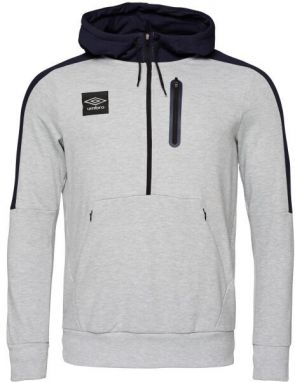 Umbro TERRACE HALF ZIP HOODIE Pánska mikina, sivá, veľkosť