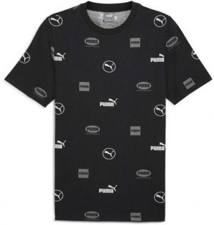 Puma POWER AOP TEE Pánske tričko, čierna, veľkosť