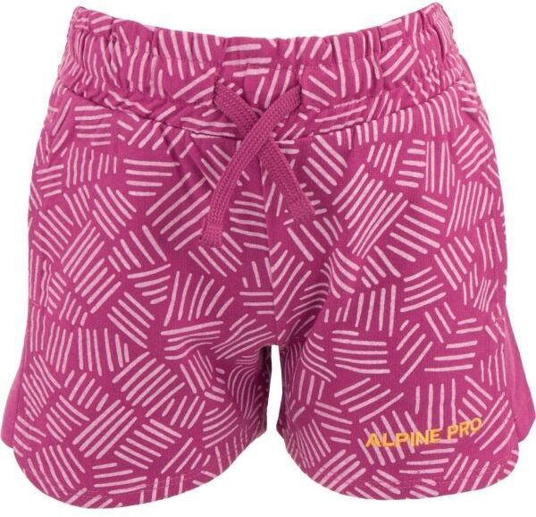 ALPINE PRO VIOLO Dievčenské kraťasy, ružová, veľkosť 116-122