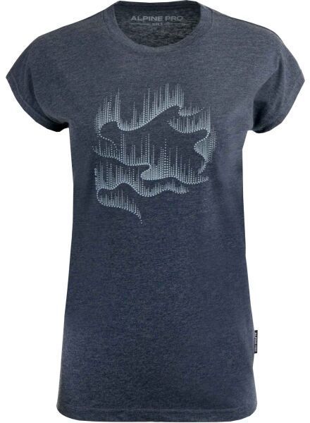 ALPINE PRO ISEBA PRINT Dámske tričko, tmavo modrá, veľkosť