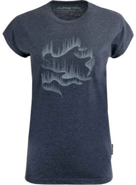 ALPINE PRO ISEBA PRINT Dámske tričko, tmavo modrá, veľkosť