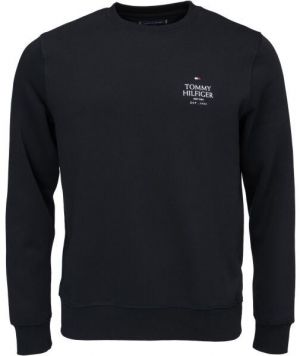 Tommy Hilfiger STACK SWEATSHIRT Pánska mikina, čierna, veľkosť