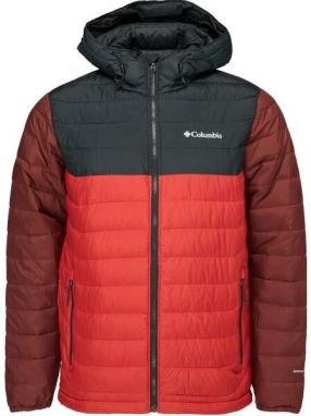 Columbia POWDER LITE HOODED JACKET Pánska zimná bunda, červená, veľkosť
