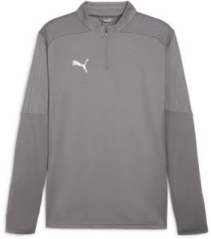 Puma TEAMFINAL TRAINING 1/4 ZIP Pánske futbalové tričko, tmavo sivá, veľkosť