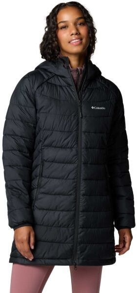 Columbia POWDER LITE MID JACKET Dámska dlhá zimná bunda, čierna, veľkosť