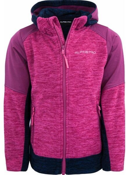 ALPINE PRO LERFO Dievčenská outdoorová mikina, ružová, veľkosť 152-158