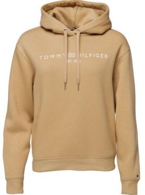 Tommy Hilfiger MODERN REG CORP LOGO HOODIE Dámska mikina, béžová, veľkosť