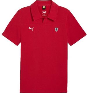 Puma FERRARI STYLE POLO Pánske polo tričko, červená, veľkosť