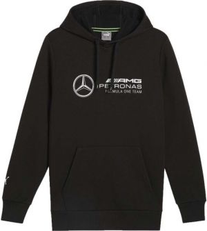 Puma MERCEDES-AMG PETRONAS F1 ESSENTIALS HOODIE Pánska mikina, čierna, veľkosť