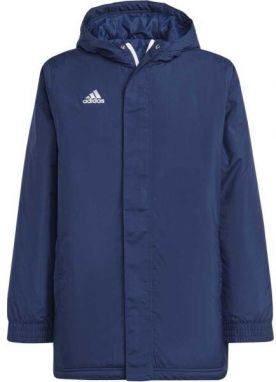 adidas ENTRADA 22 STADIUM JACKET Juniorská futbalová bunda, tmavo modrá, veľkosť