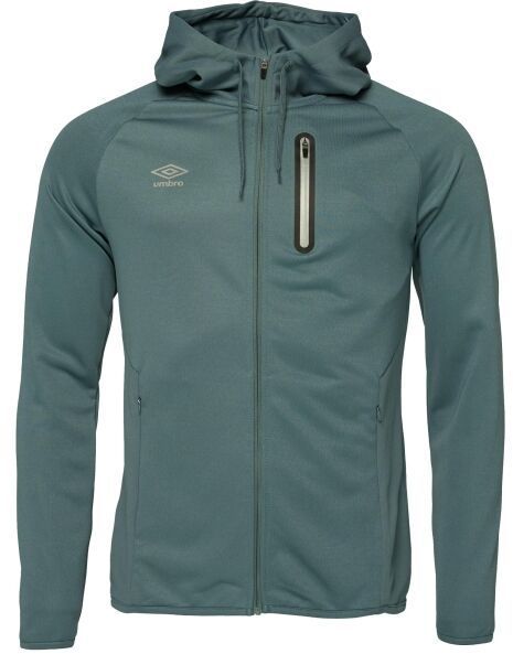 Umbro SPORTSWEAR FULL ZIP HOODIE Pánská mikina na zips, tmavo zelená, veľkosť