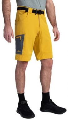 KILPI NAVIA Pánske outdoorové kraťasy, zlatá, veľkosť