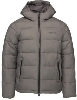 Calvin Klein PADDED JACKET Pánska bunda, sivá, veľkosť
