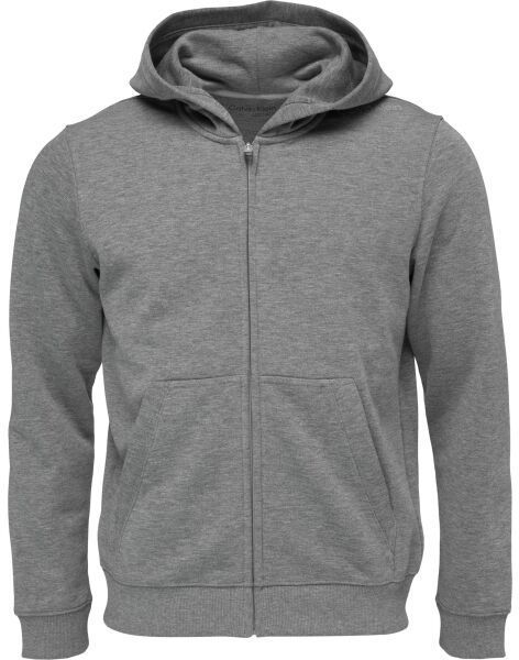 Calvin Klein PW - FULL ZIP HOODIE Pánska mikina, sivá, veľkosť