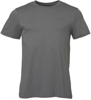 4F TSHIRT SMALL LOGO Pánske tričko, tmavo sivá, veľkosť