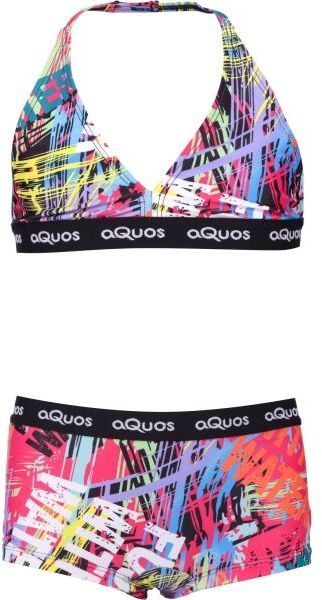AQUOS KESTREL Dievčenské športové dvojdielne plavky, mix, veľkosť 116-122