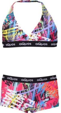 AQUOS KESTREL Dievčenské športové dvojdielne plavky, mix, veľkosť 116-122