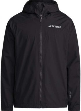adidas TERREX MULTY 2L RAIN JACKET Pánska outdoorová bunda, čierna, veľkosť
